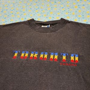 🍁 Vtg 90s Toronto Canada 🇨🇦 Shirt Medium Single Stitch ✨️Perfect Fade Vintage